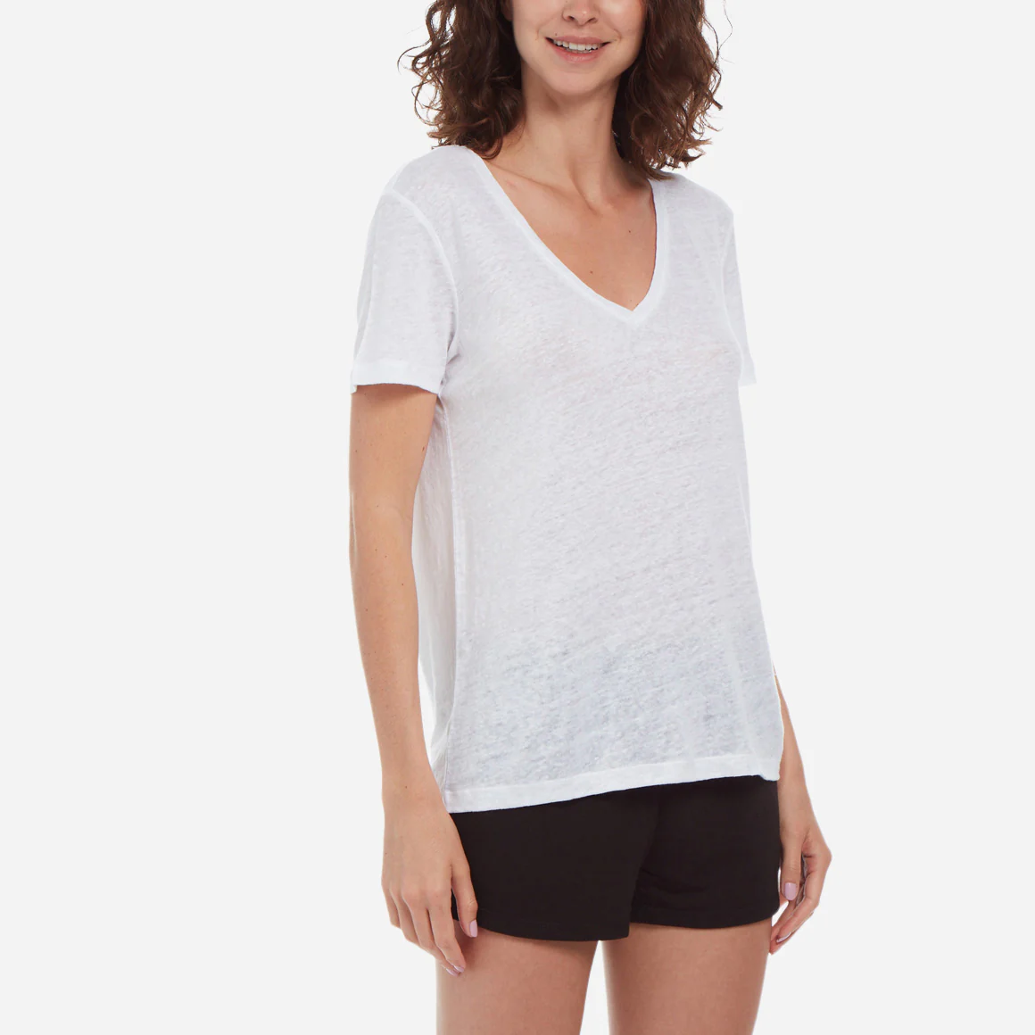 Jordan Linen V-Neck T-Shirt - Image 3