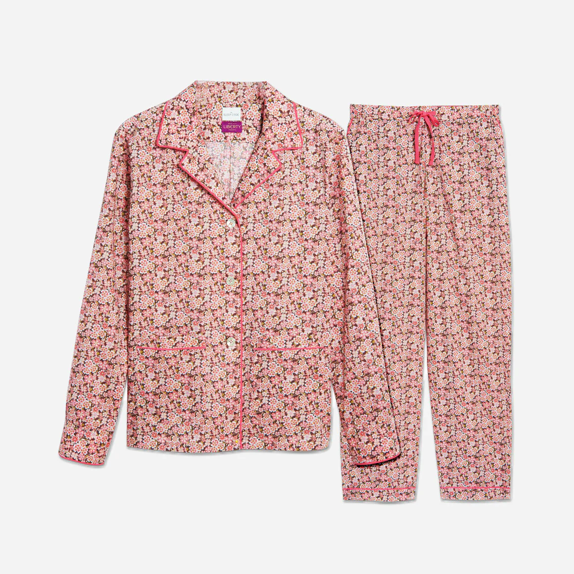Liberty Print Floral Cotton Long PJ Set - Image 4