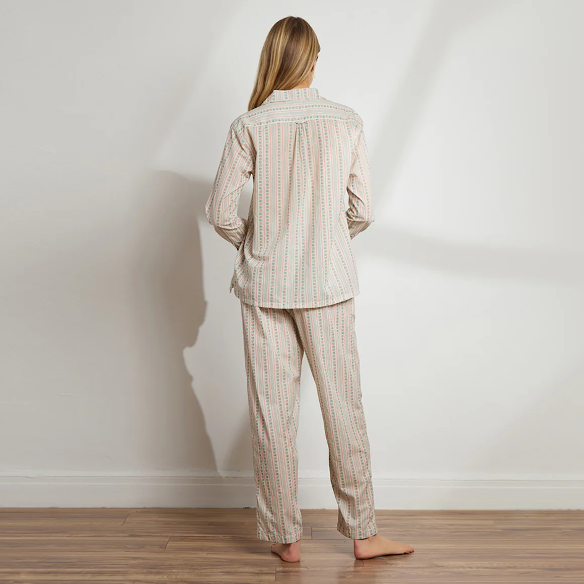 Printed Floral Cotton Long PJ Set - Image 3