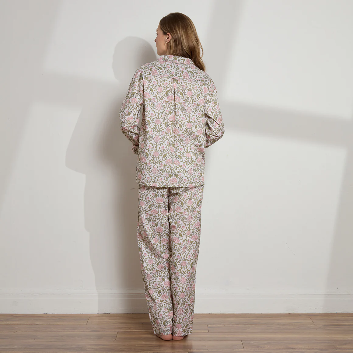 Printed Floral Cotton Long PJ Set - Image 4