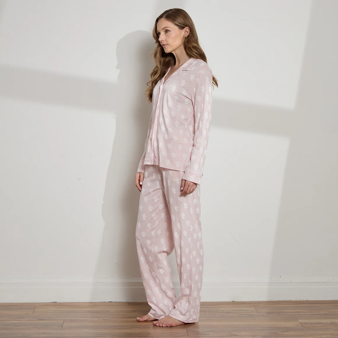Printed Organic Pima Cotton Long PJ Set - Image 3